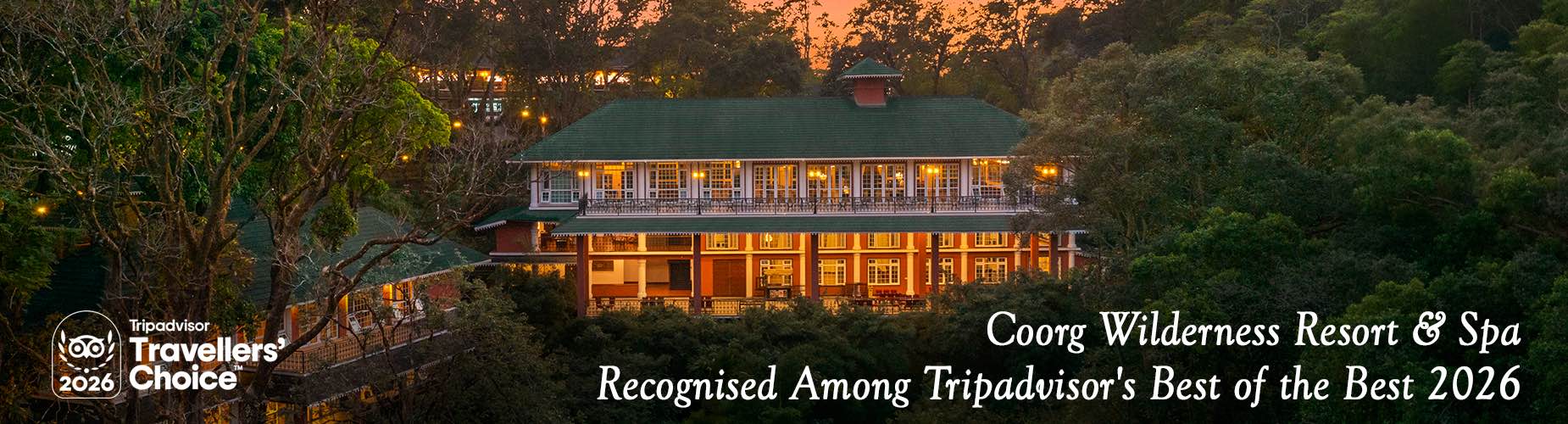 Coorg Wilderness Resort & Spa Recognised Among Tripadvisor's Best of the Best 2026